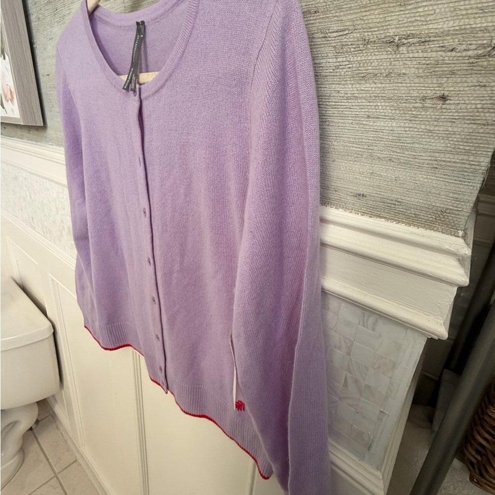 NWT XL fits large Anthropologie Juliet cashmere cardigan sweater je taime heart - Picture 10 of 16